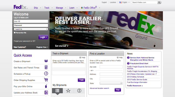 FedEx Website